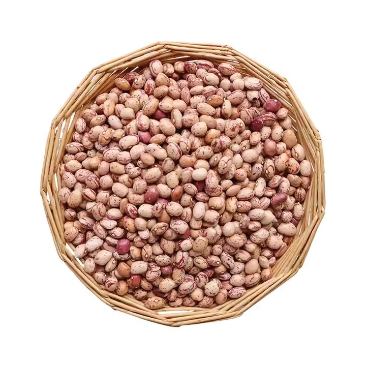 Dry beans in a woven basket, symbolizing agricultural trading and quality pulse products